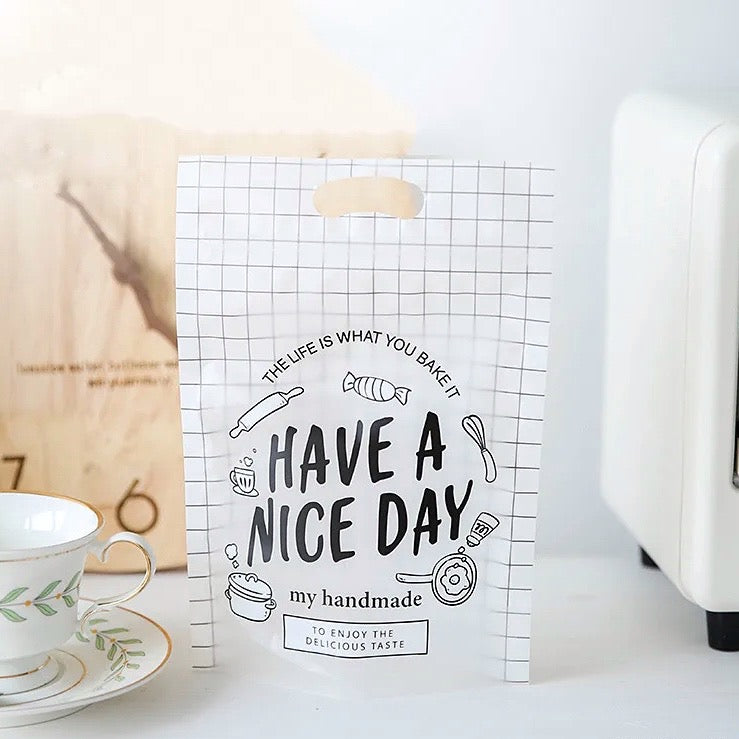 Medio ciento bolsa de empaque HAVE A NICE DAY de 22 X 15.5cm - Dressygt