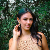 Aretes con diseño de perla colgante - Dressygt