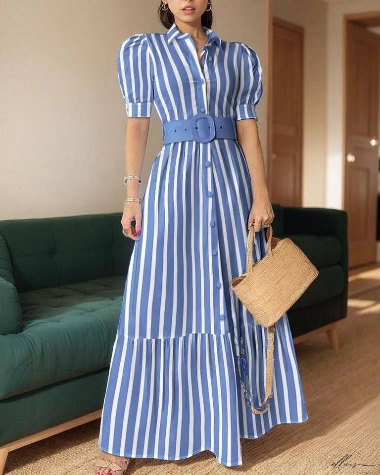 Vestido casual de rallas - Dressygt