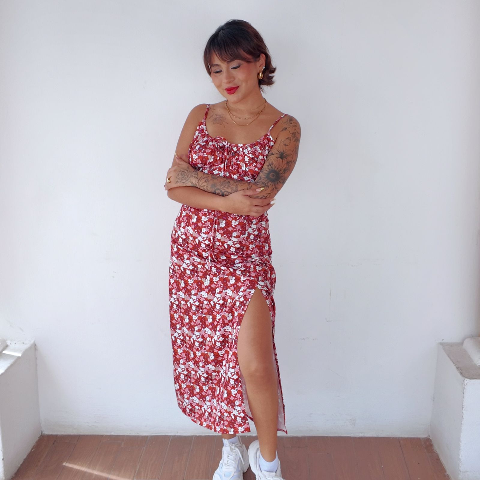 Vestido largo floteado - Dressygt