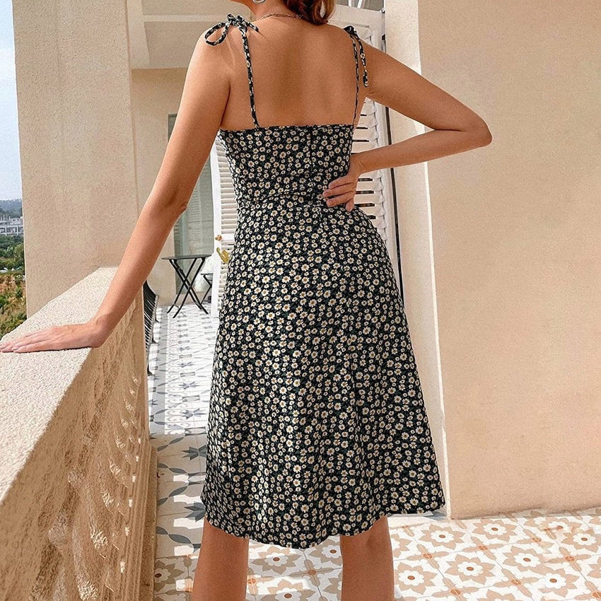 Vestido corto floreado - Dressygt