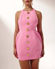 Vestido corto rosa - Dressygt