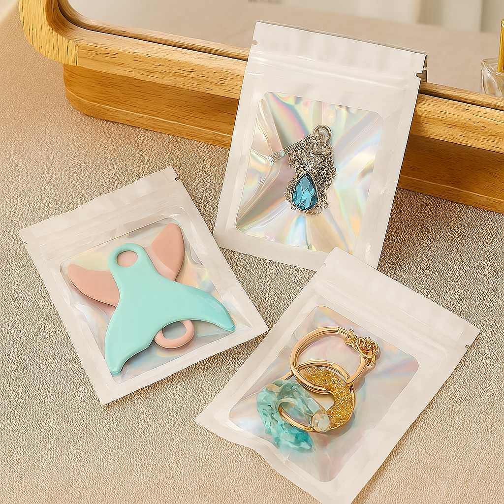 Ciento de bolsas para empaque holográficas de 10X7cm - Dressygt