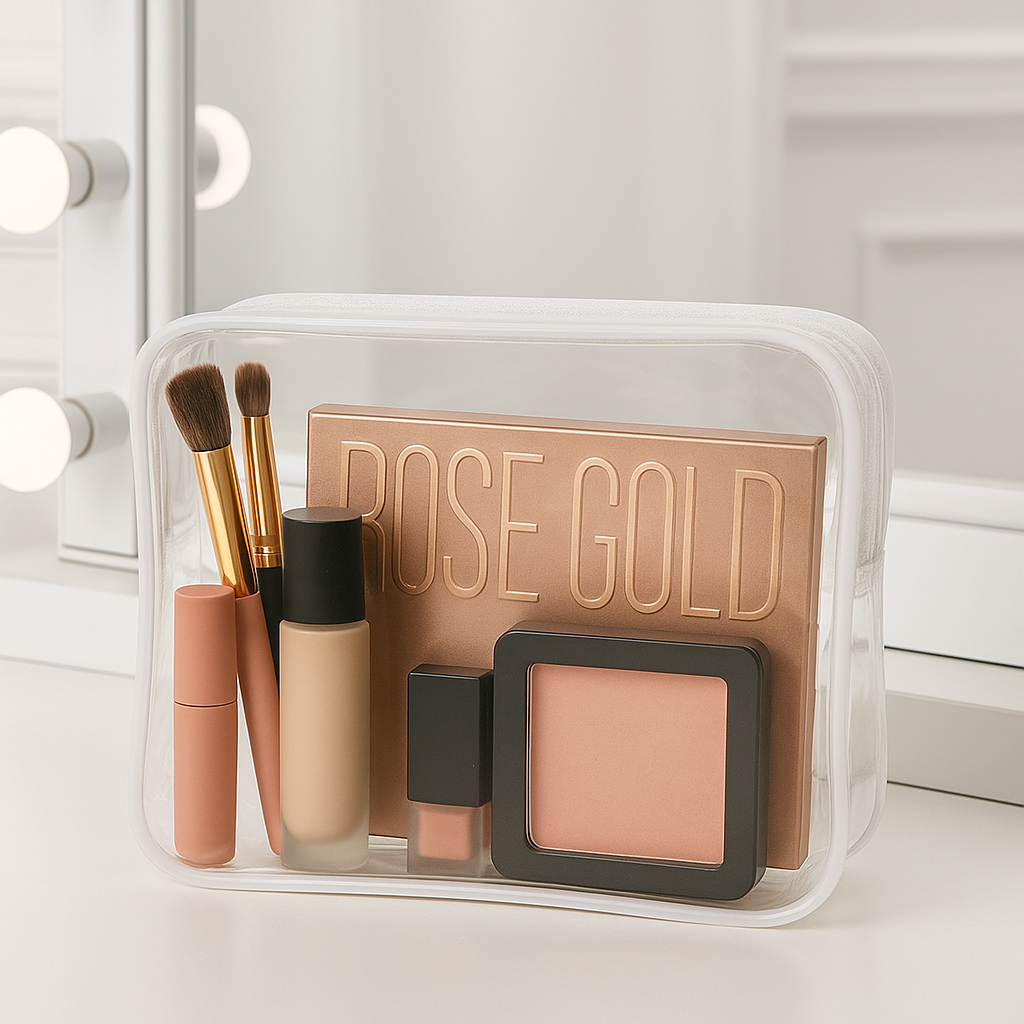 Cosmetiquera pequeña transparente
