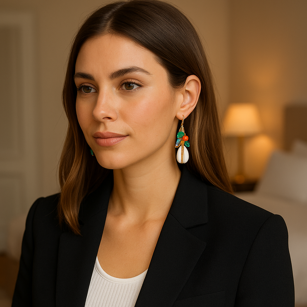 Aretes concha marina multicolor - Dressygt