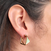 Argollas dorado con verde - Dressygt