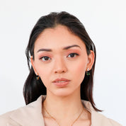 Aretes dorado de doble piedra - Dressygt