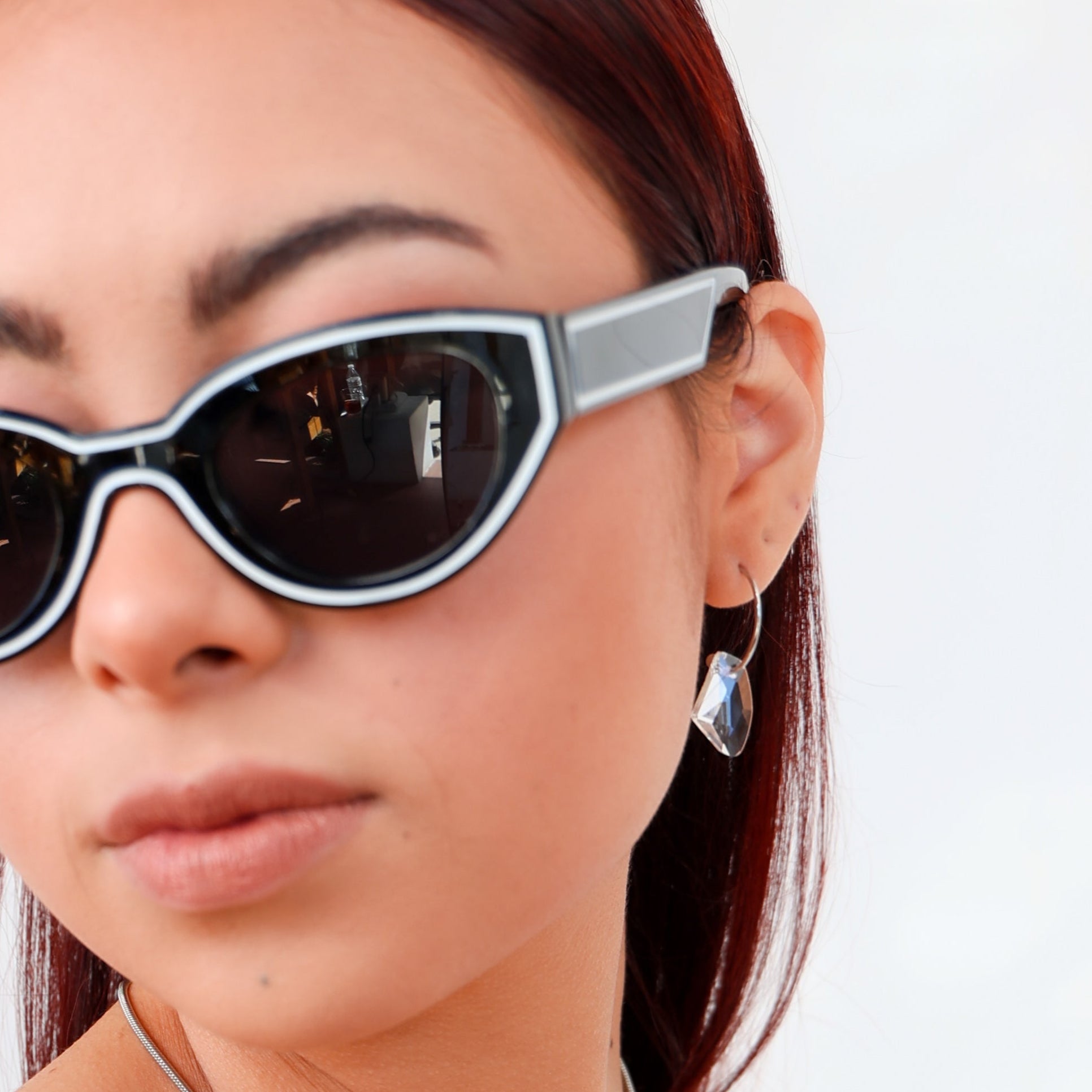 Aretes colgantes con diseño de cristal - Dressygt