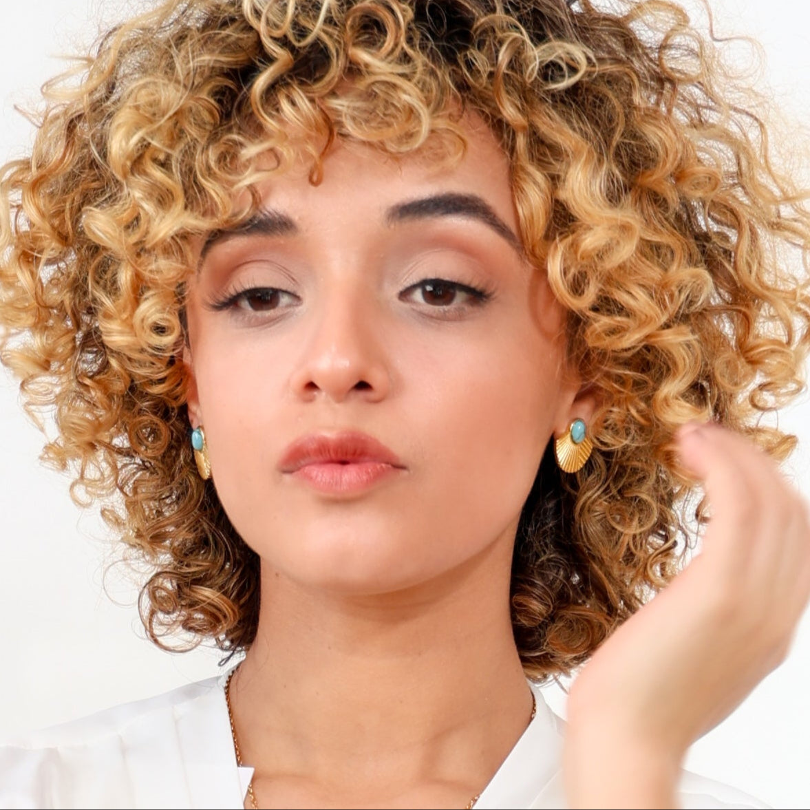 Aretes dorado y verde - Dressygt