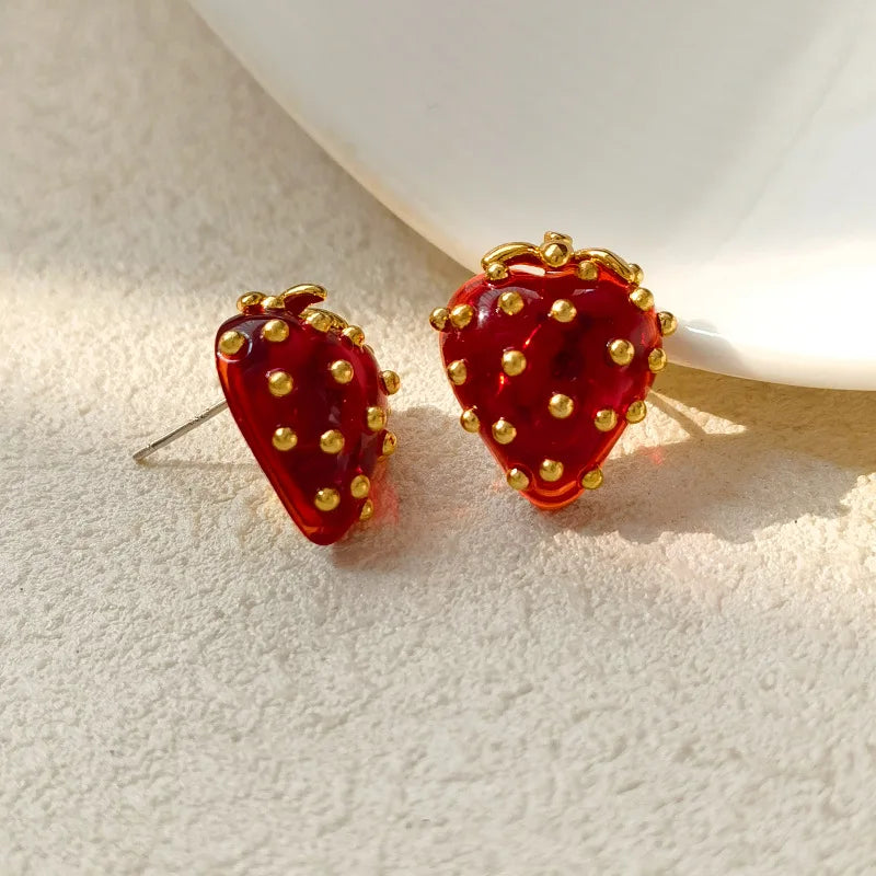 Aretes con diseño de fresa - Dressygt