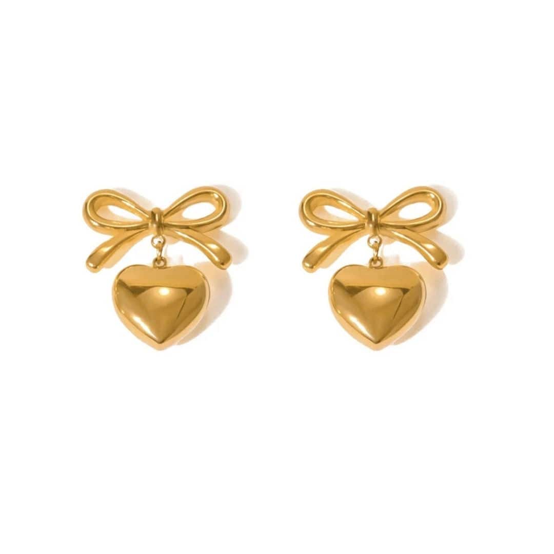 Aretes con diseño de corazón - Dressygt