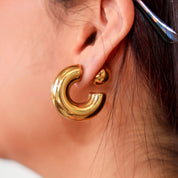 Argollas doradas de estilo chunky - Dressygt