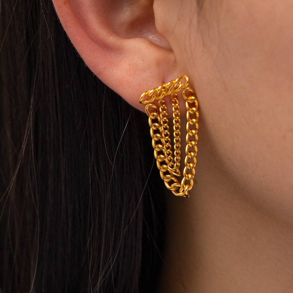 Aretes colgantes con diseño de cadenas - Dressygt