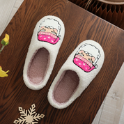 Pantuflas navideñas Santa rosa