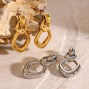 Aretes largos con diseño de rombo - Dressygt