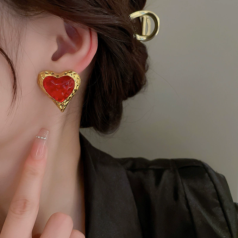 Aretes con diseño de corazón - Dressygt