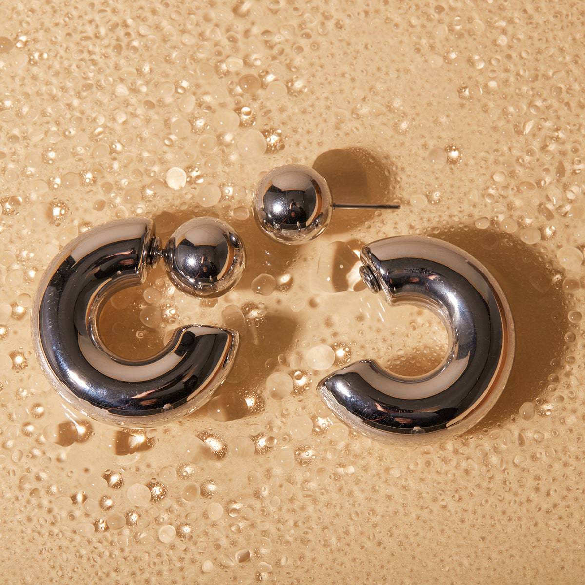 Argollas doradas de estilo chunky - Dressygt