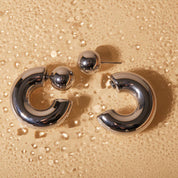 Argollas doradas de estilo chunky - Dressygt