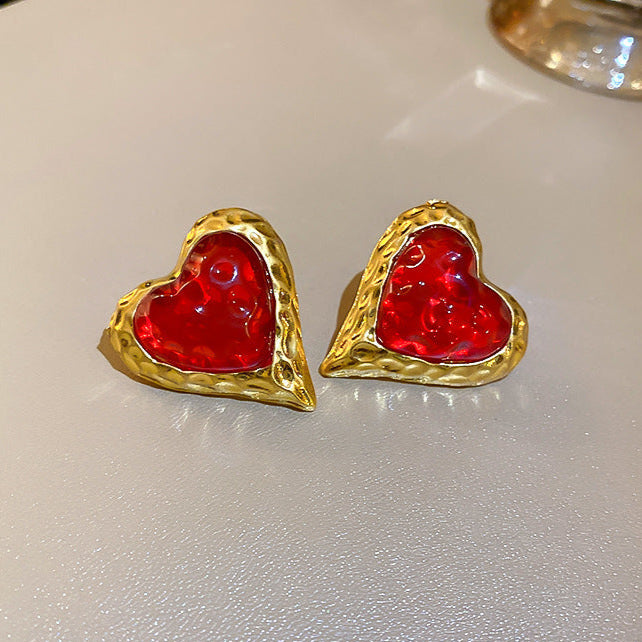 Aretes con diseño de corazón - Dressygt