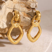 Aretes largos con diseño de rombo - Dressygt