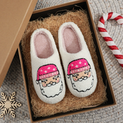 Pantuflas navideñas Santa rosa
