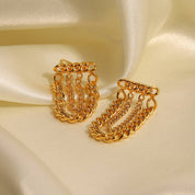 Aretes colgantes con diseño de cadenas - Dressygt