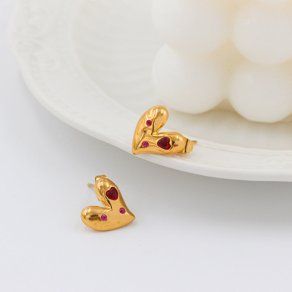 Aretes pequeños de corazón - Dressygt