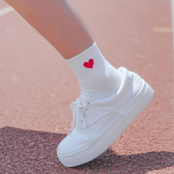 Calcetas minimalistas de corazón