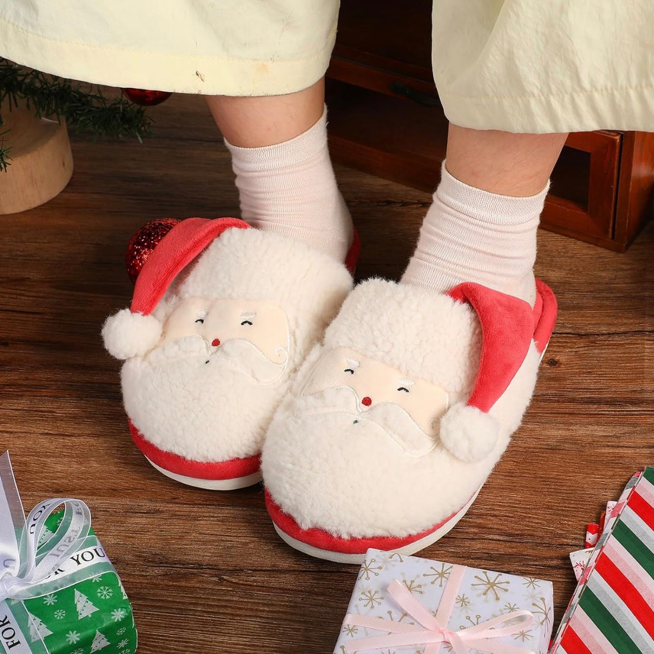 Pantuflas navideñas Santa Claus