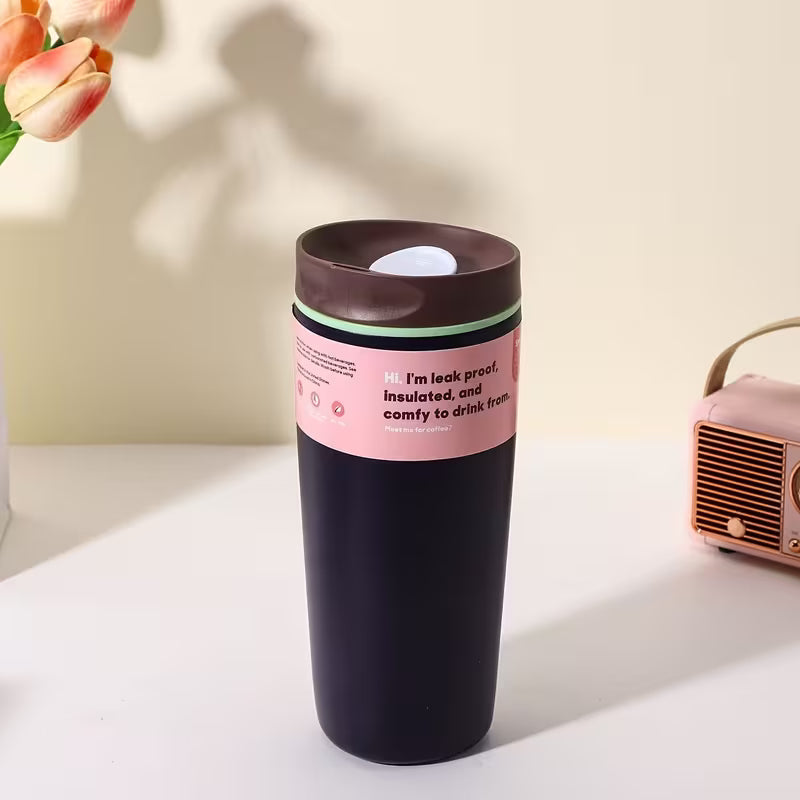 Vaso de acero inoxidable con tapa aislada 20oz