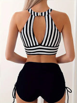 Traje de baño de rayas
