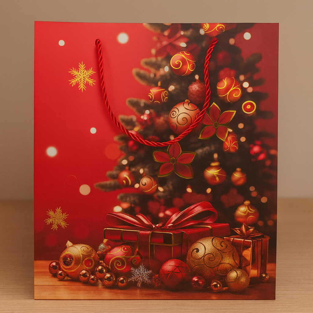 Bolsa de regalo navideña grande