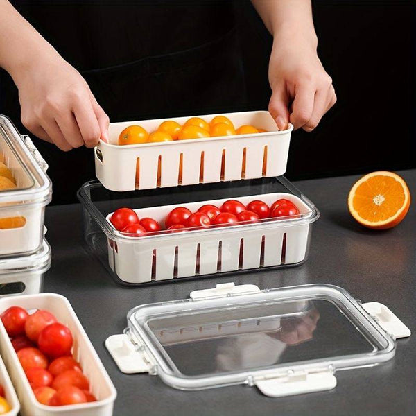 Plato organizador de dos espacios de alimentos para refri