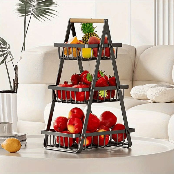 Organizador de frutas de 3 niveles