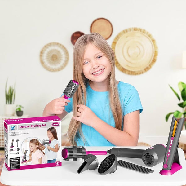 Juguete de secador y plancha de cabello