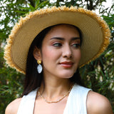 Aretes piedra colgantes