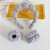 Set de diademas y scrunchies para skin care