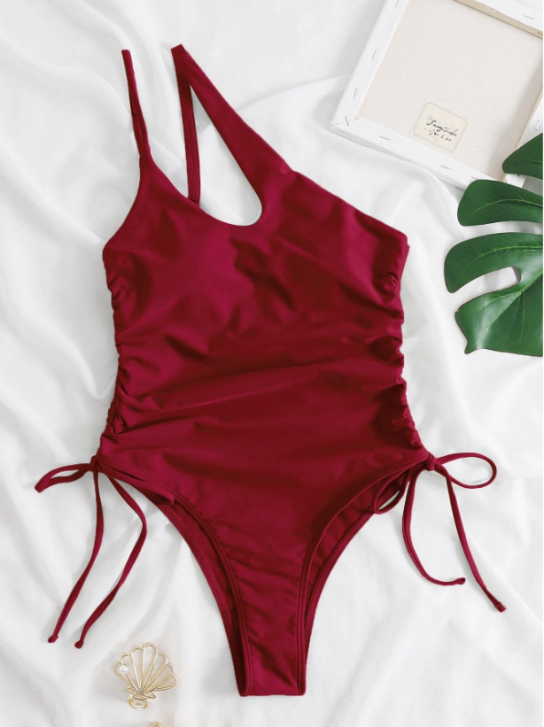 Traje de baño con tirante cruzado