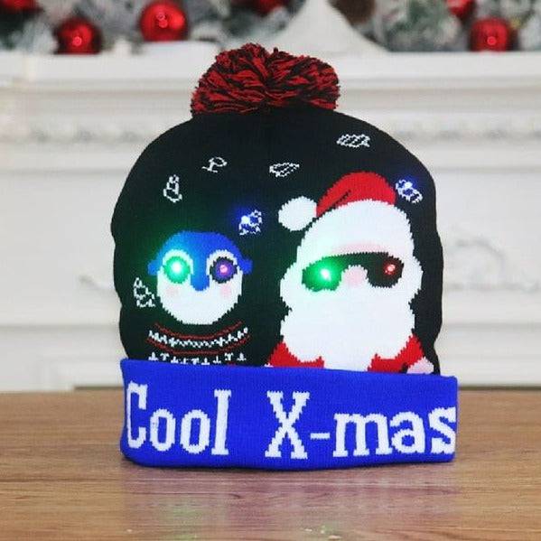 Gorro navideño con luces