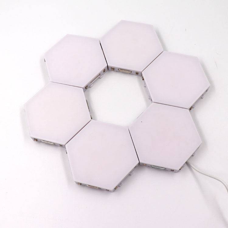 Lampara de 4 hexagonales de pared