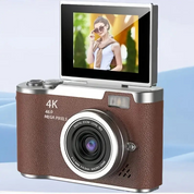 Cámara digital 4K con pantalla abatible