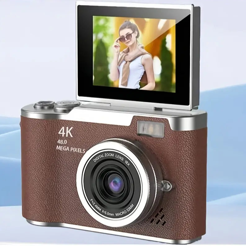 Cámara digital 4K con pantalla abatible