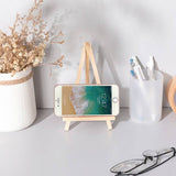 Soporte de madera para celular