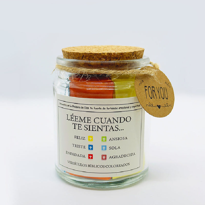 Frasco de versículos bíblicos