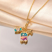 Collar con dijes de viaje