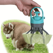 Recogedor con agarrador para desechos de mascotas