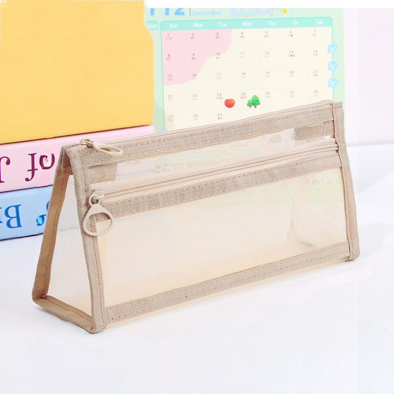 Estuche de malla con doble cierre