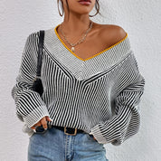 Sweater cuello V