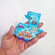 Imán decorativo de Guatemala en relieve
