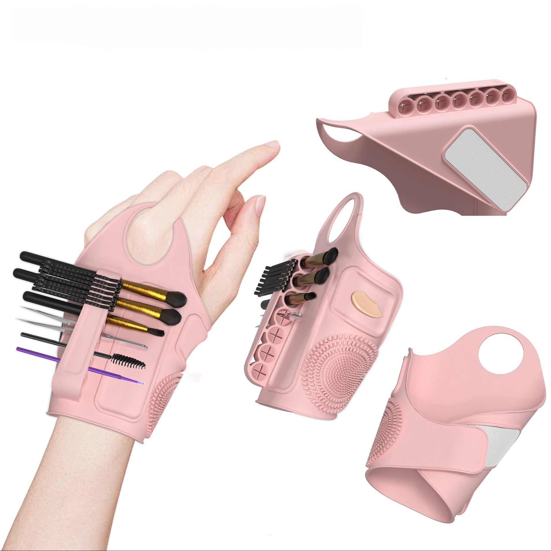 Guante para brochas de maquillaje